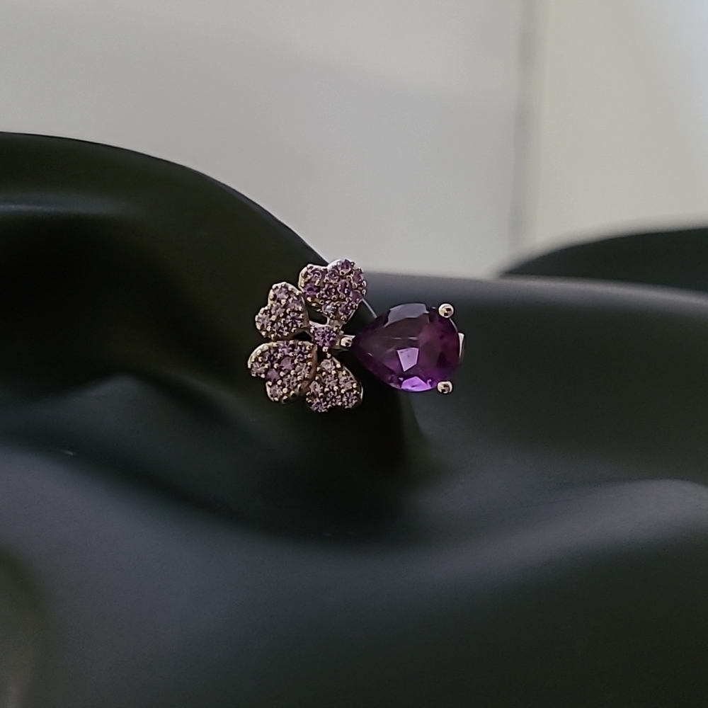 Purple Amethyst .925 Sterling Silver Earrings